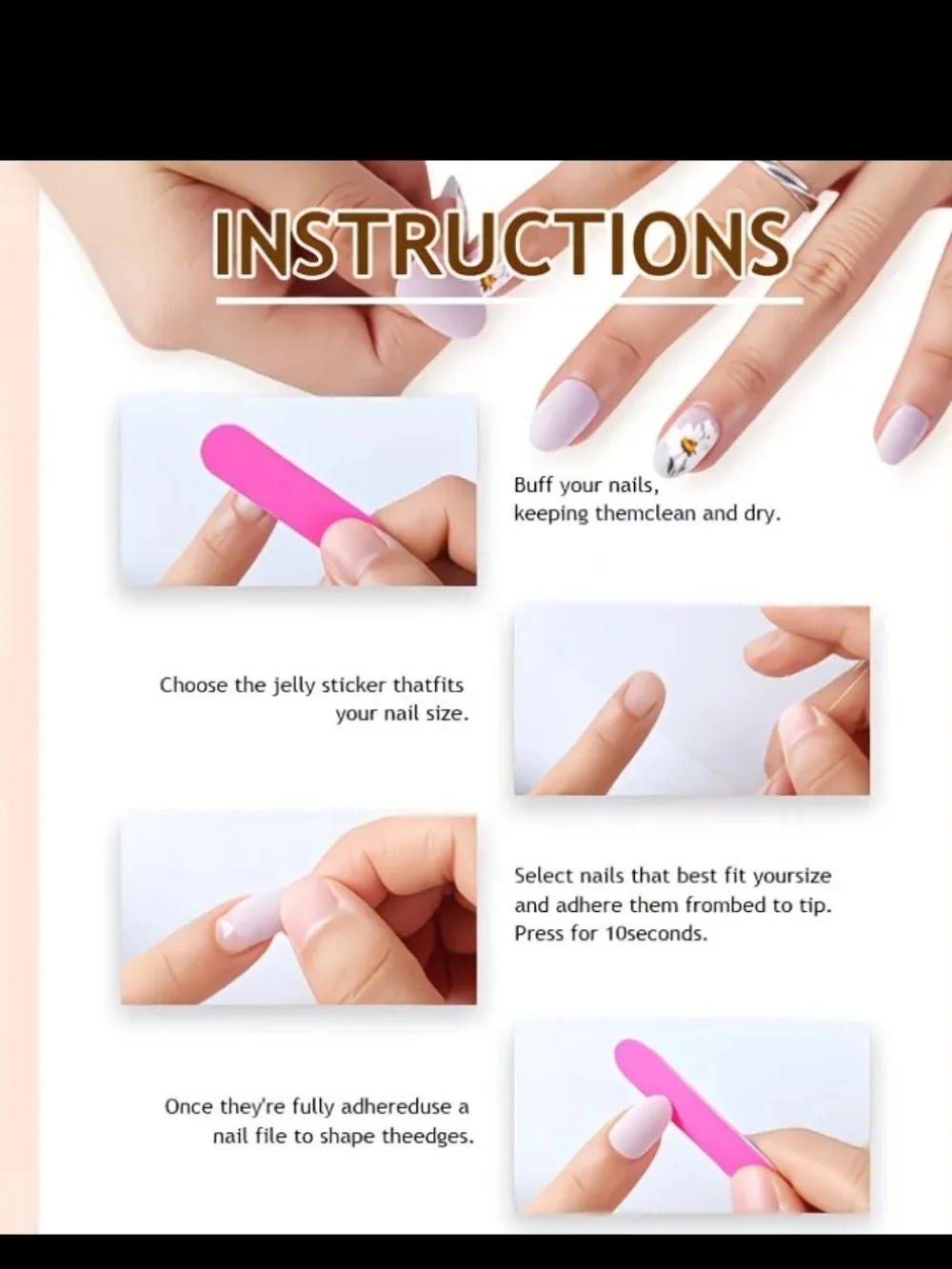 10 Count Red Cherry & Heart 3D Press-On Nails